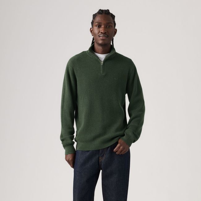 housemark quarter zip rib sweater
