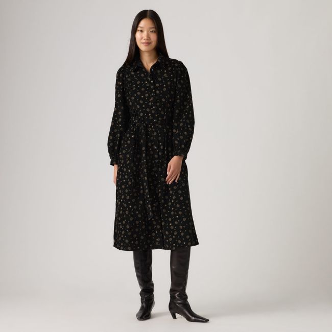 l/s journey cord dress Bryana floral mountain view