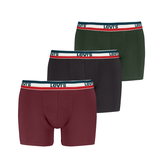 sprtswr logo 3-pack boxer Red/black/green