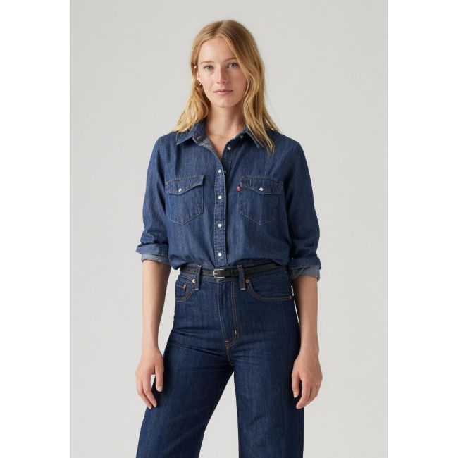 l/s iconic western denim shirt 7,7oz