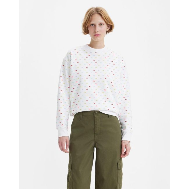 mini batwing print standard crew sweatshirt