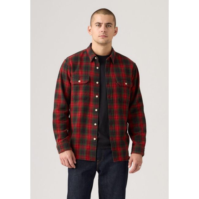 l/s jackson calvin plaid flanell worker shirt