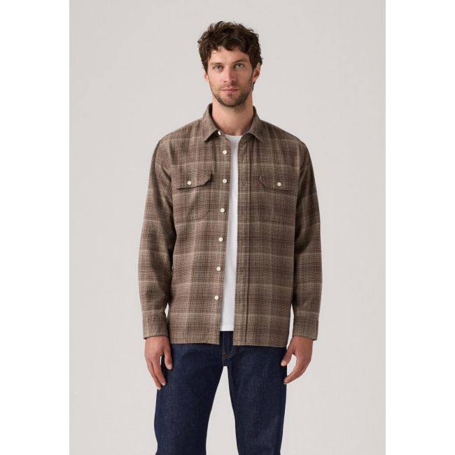 l/s classic ametrine plaid flanell worker shirt