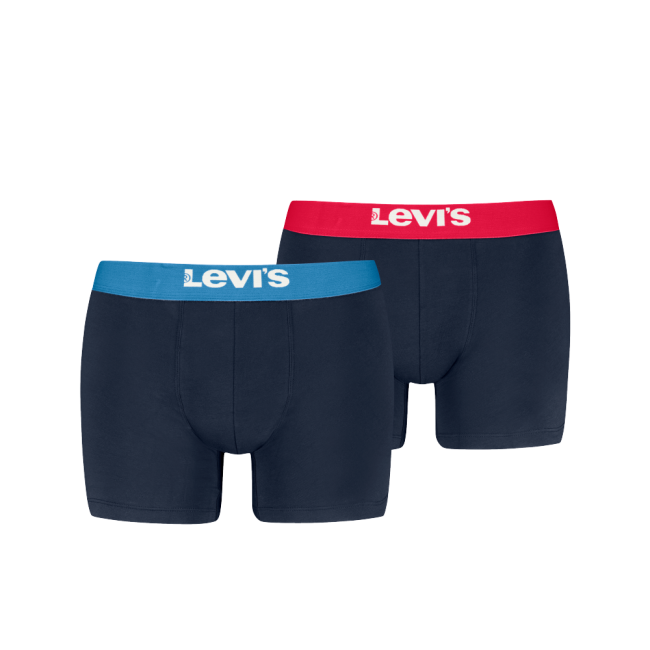 solid basic organic cotton 2-pack boxer Navy combo