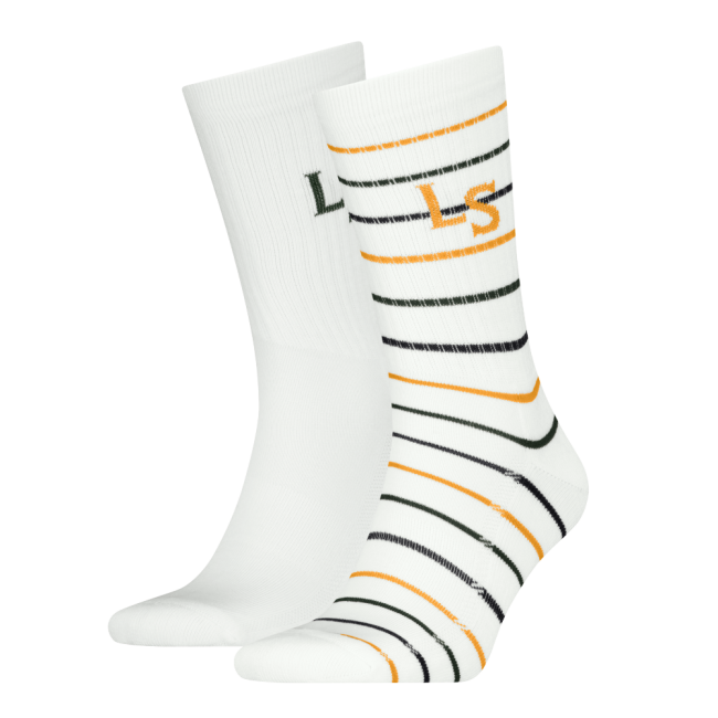 reg cut rugby graphic 2-pack sock White combo