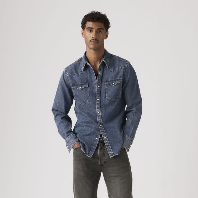 l/s barstow western standard denim shirt 8oz Solucell western