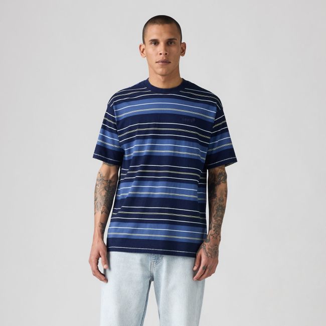 red tab corey stripe vintage t-shirt Corey stripe true indigo