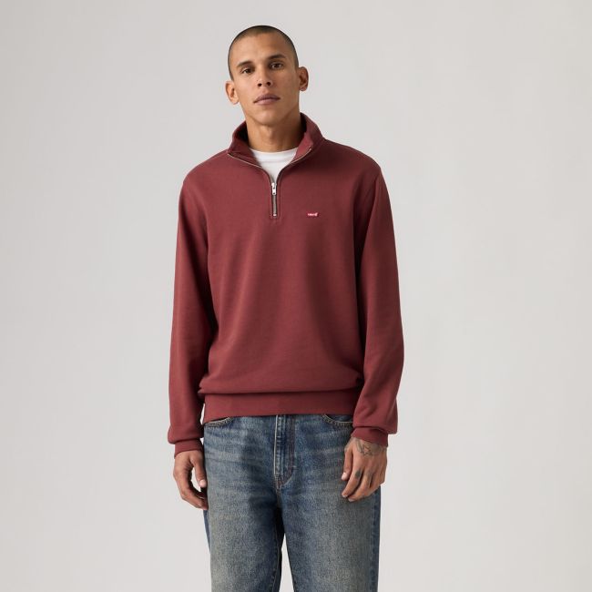 original housemark 1/4 zip sweatshirt Oxblood