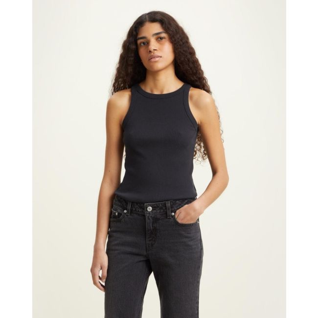 essential racer rib tank top Caviar