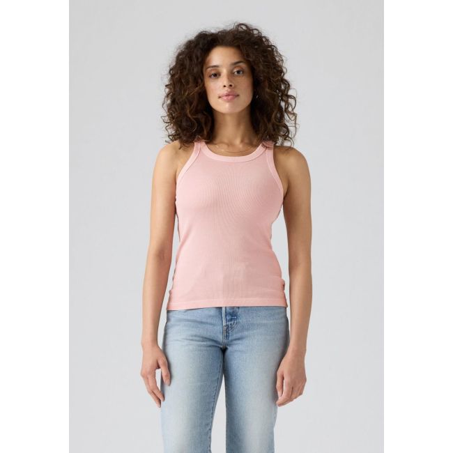 essential racer rib tank top Peachskin