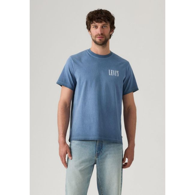 distressed serif relaxed fit t-shirt Distressed serif big dippe