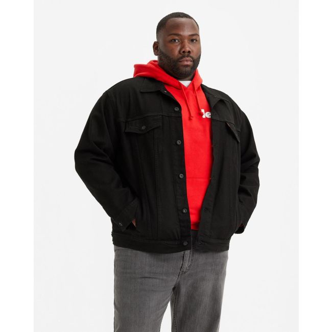 big&tall stretch denim trucker 14oz Lamar big