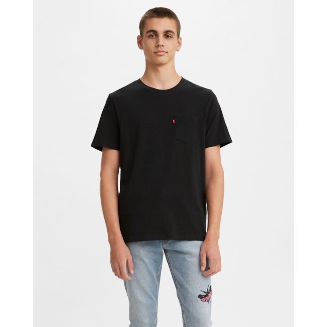 classic pocket t-shirt Mineral black slub