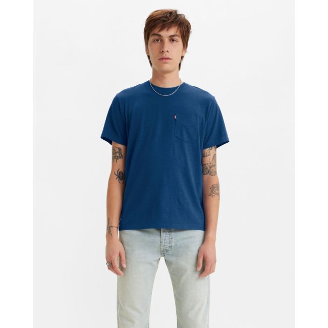 classic pocket t-shirt Sodalite blue