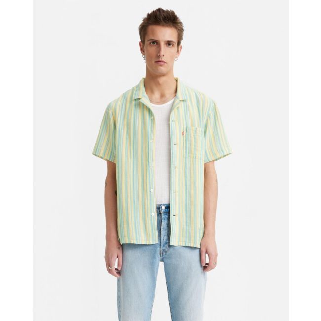 s/s hamish stripe sunset camp shirt Hamish stripe wasabi