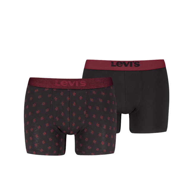 denim geo 2-pack boxer Red black