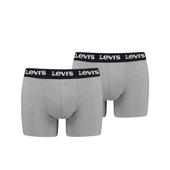 repeat logo 2-pack boxer Middle grey melange