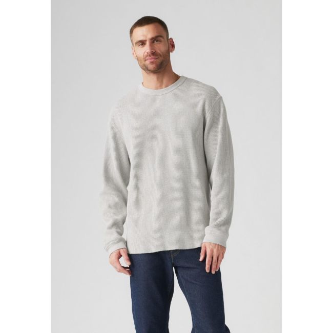 l/s relaxed thermal t-shirt Light gray htr bros