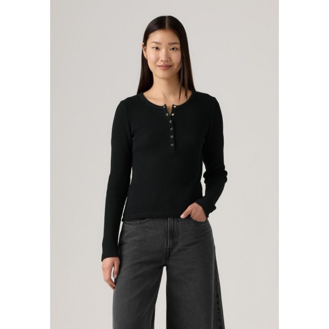 l/s dry goods waffle henley Anthracite night