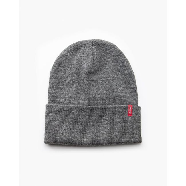 slouchy red tab beanie Regular grey