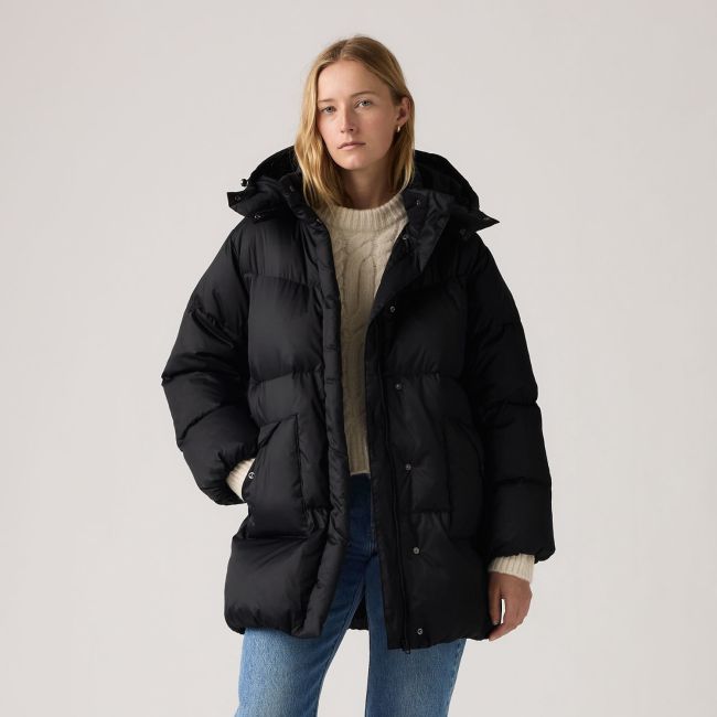 western bubble midi puffer Anthracite night
