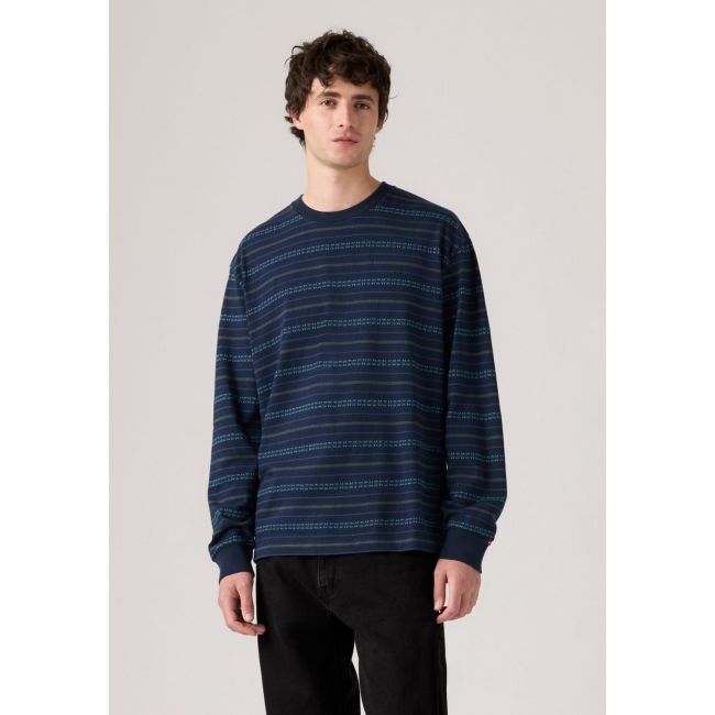 l/s nash geo stripe authentic t-shirt Nash geo stripe navy blazer