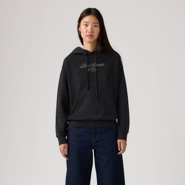 heritage rhinestone script hoodie Rhinestone script anthracite