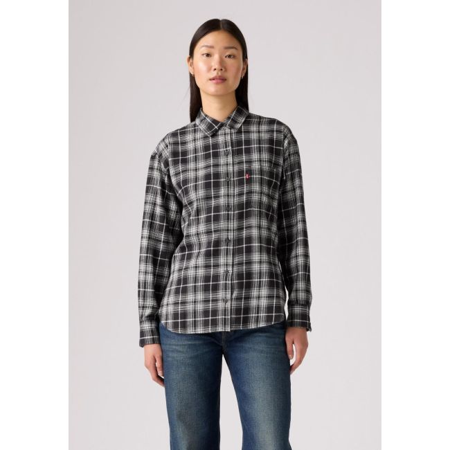 l/s allegra plaid western harlie flannel shirt Allegra plaid anthracite night