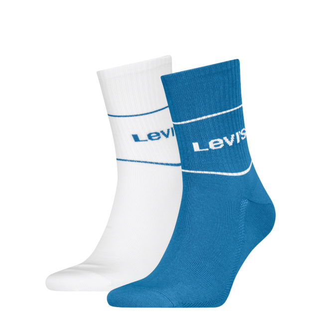 short cut logo sport 2-pack sock Blue/white