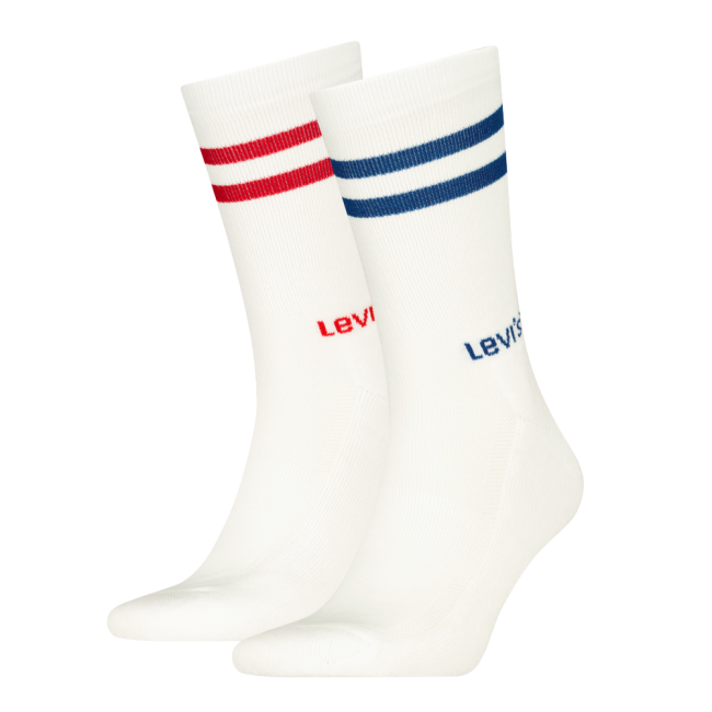 regular cut sport stripe 2-pack sock White combo