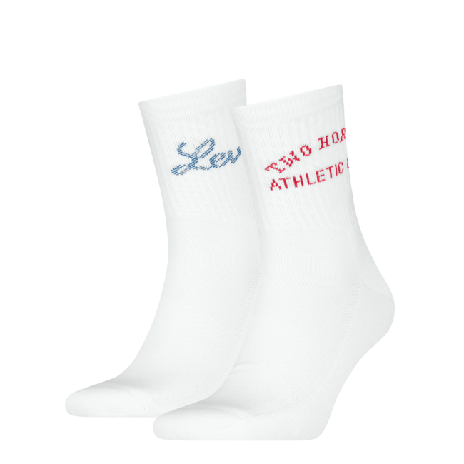 short cut saloon logo 2-pack sock White combo
