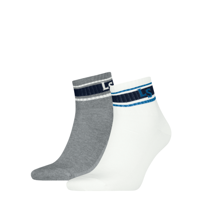high mid cut logo 2-pack quarter White/grey
