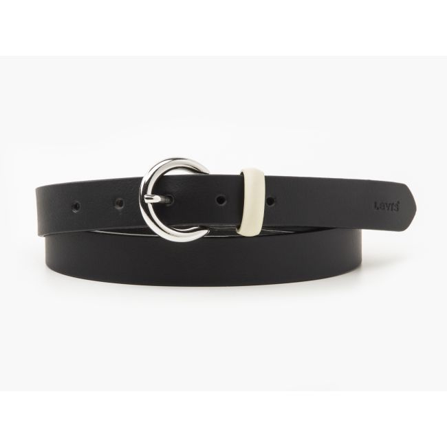 larkspur wordmark logo belt Black