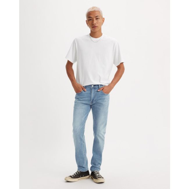 512 slim taper stretch 14oz Pelican rust