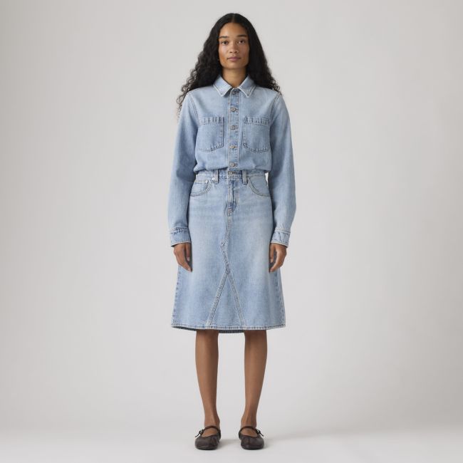 l/s a line western denim dress 12oz Pricey icey