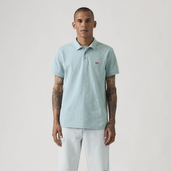 vigo geo housemark polo Vigo geo forget-me-not