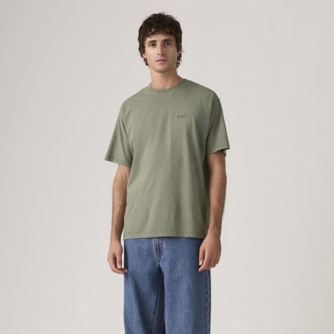 red tab garment dye vintage t-shirt Garment dye mulled basil