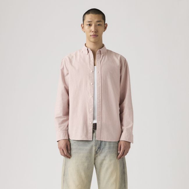 l/s authentic waylon stripe button down shirt Waylon stripe au naturel