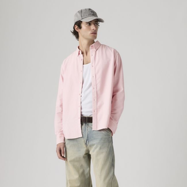 l/s authentic garment dye button down shirt Au natural