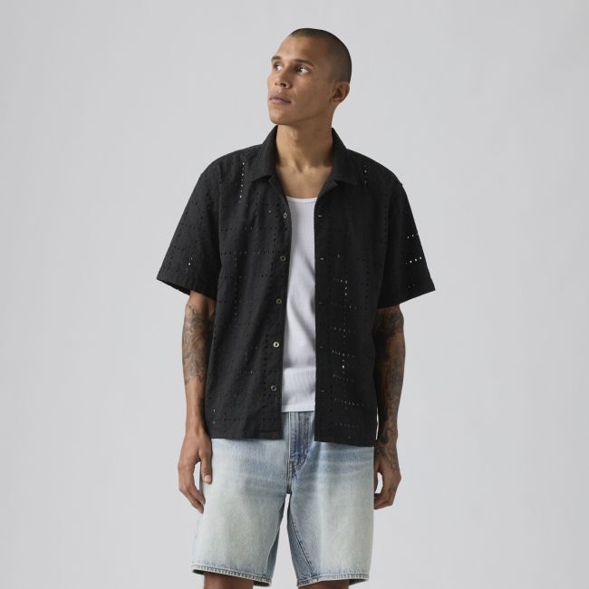 s/s sunset camp standard shirt Jet black