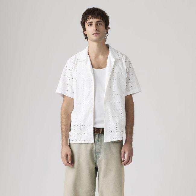 s/s sunset camp standard shirt Bright white