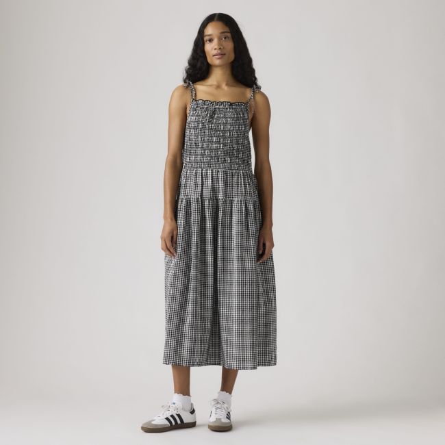 springtime dobby gingham monaco sundress Black and white dobby