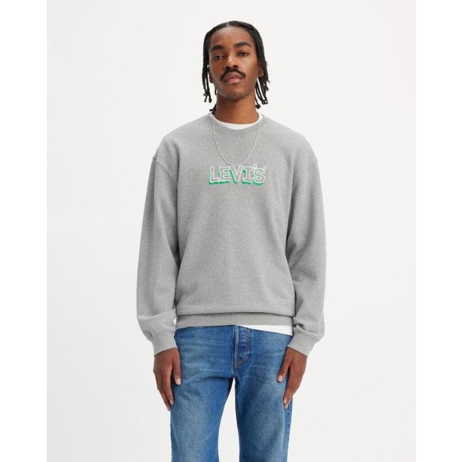 headline logo relaxed sweatshirt Headline logo midtone heather grey