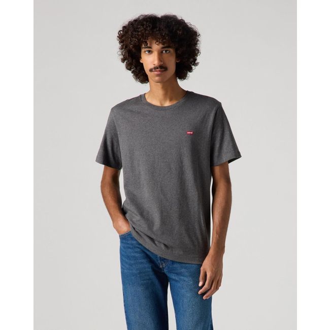 chest hit logo t-shirt Dark charcoal heather