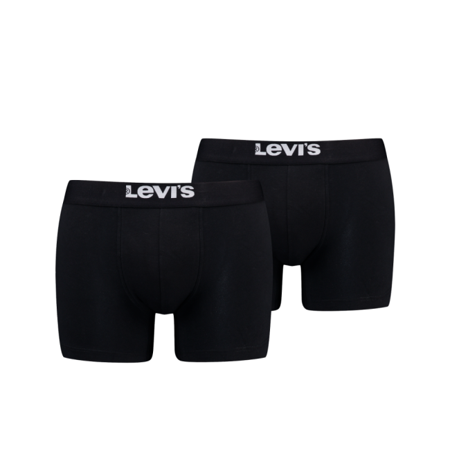 solid basic organic cotton 2-pack boxer Black