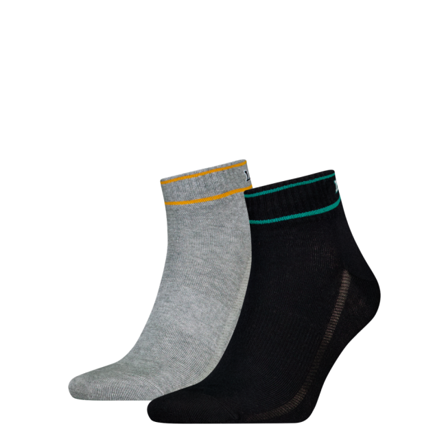 mid cut logo 2-pack quarter Green black combo