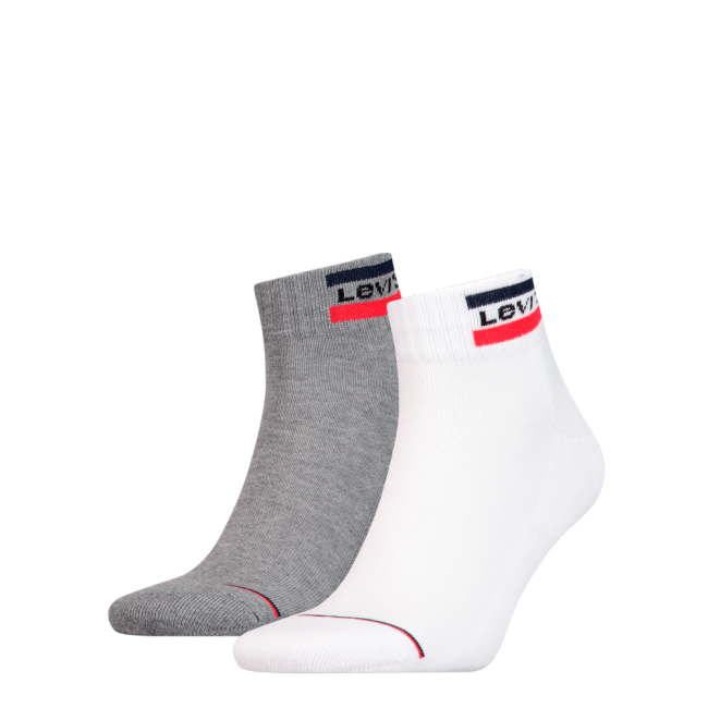 mid cut sprtwr logo 2-pack quarter White/grey