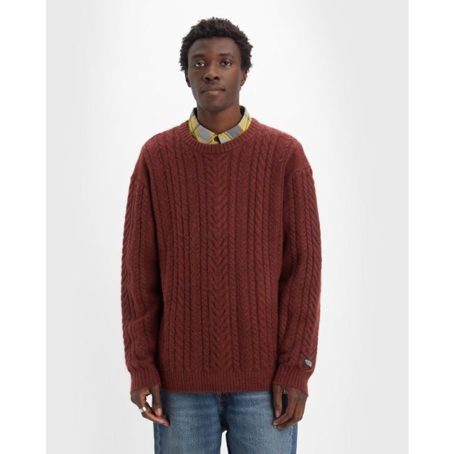 battery crewneck sweater Decadent chocolate