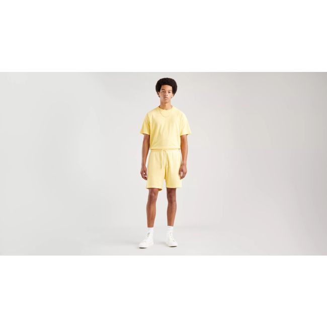 red tab natural dye sweatshort Natural dye yellow