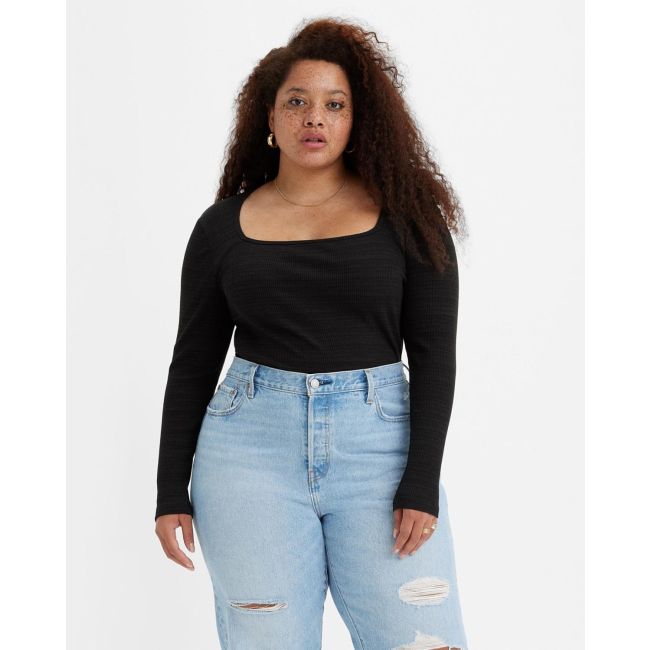 l/s magnolia top Caviar